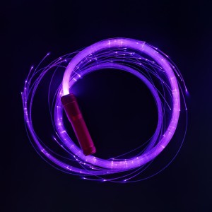 Light Up Rechargeable LED Optic Fiber Dancing Whip for Party Festival Night Bar