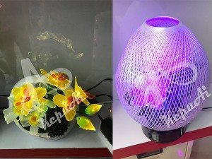 Fiber Optic Flower Lamp, indoor decoration optical fiber flowers