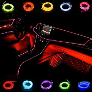 KEPUAI Interior Car Decoration LED Fiber Optic Light Strip Car Atmosphere Interior Light Deco for Auto