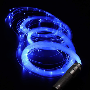 Light Up Rechargeable LED Optic Fiber Dancing Whip for Party Festival Night Bar