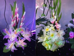 Fiber Optic Flower Lamp, indoor decoration optical fiber flowers