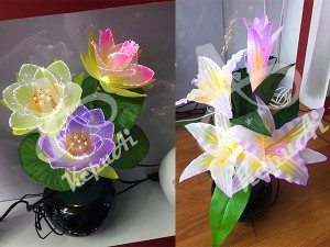 Fiber Optic Flower Lamp, indoor decoration optical fiber flowers