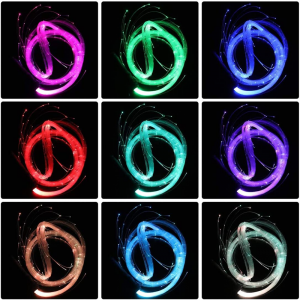 Light Up Rechargeable LED Optic Fiber Dancing Whip for Party Festival Night Bar