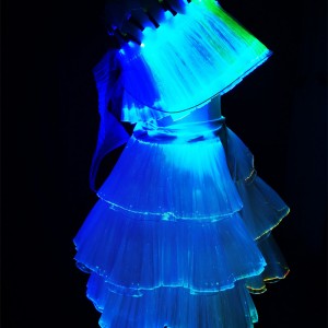 KEPUAI DIY Fiber Optic LED Illuminated Fabric for Wedding Light UP Dress 1*1.8m