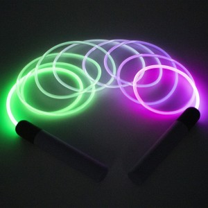 Light Up Colorful Fibre-optical Skipping Rope Kids LED Fiber Optic Lights Jumping Rope LED Fiber Optic Lights Adjustable