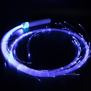 Portable Plastic Handle Optic Fiber Light Luminous Dancing Whip for Party Light Shows