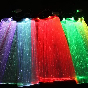 Customized Fiber Optic Luminous Fabrics for Wedding Dress and Glowing Clothing and Textiles