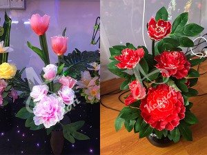 Fiber Optic Flower Lamp, indoor decoration optical fiber flowers