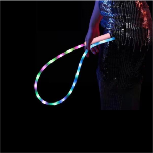 2023 KEPUAI NEW Silicon Fiber Optic Running Light Whip for Party RGB Rave Dancer’s Whips