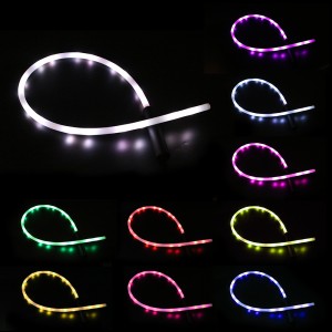 2023 KEPUAI NEW Silicon LED Running Light Whip for Party RGB Rave Dancing Whips