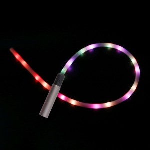 2023 KEPUAI NEW Silicon LED Running Light Whip for Party RGB Rave Dancing Whips