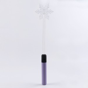 High Quality Bright Fiber Optic Wands Snow Flake LED Glow Sticks for Christmas Gift Light Up Magic Wand